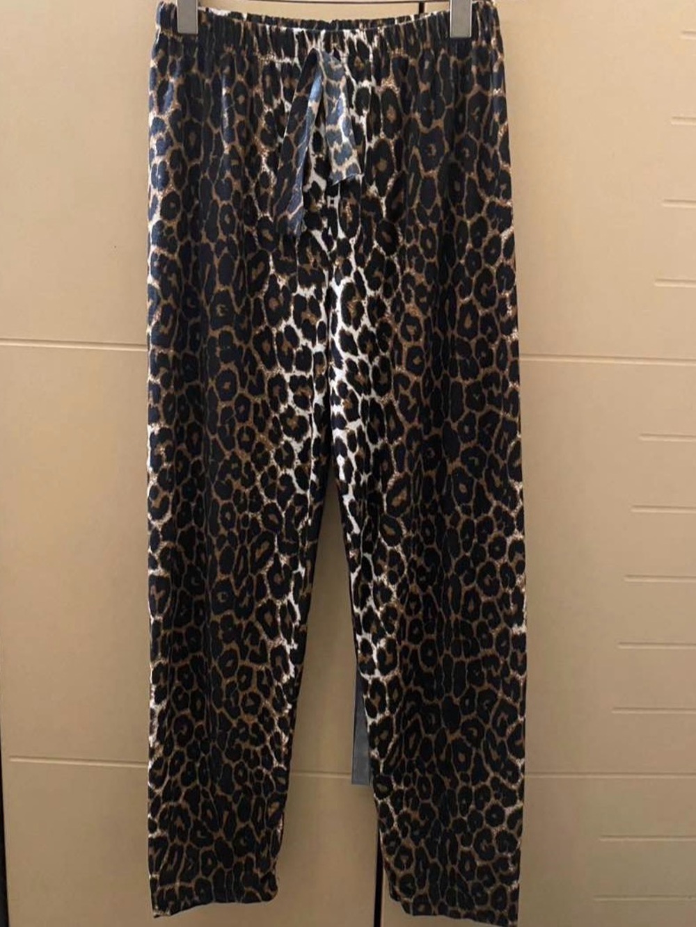 Leopard Print Elastic Waist Lounge pajamas - Brown and Black